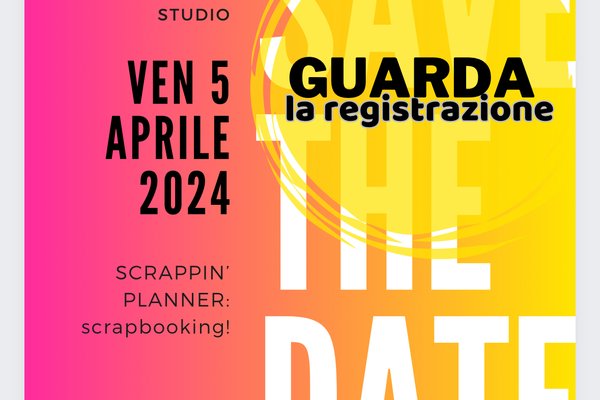 Registrazione SDS - Aprile- Rosy-  Scrappin’ planner