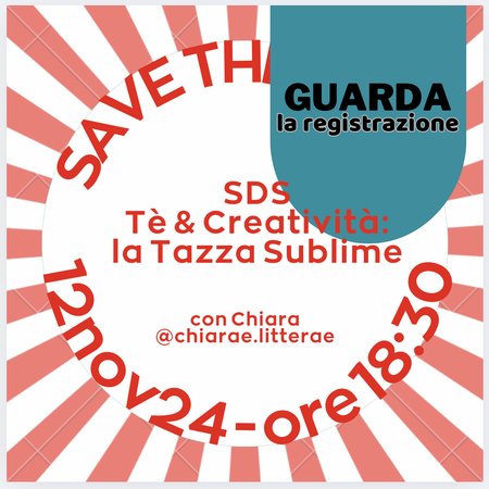 REGISTRAZIONE SDS - Tè & Creatività: La tua tazza sublime