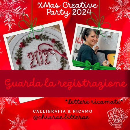 REGISTRAZIONE XCP24 - LETTERE RICAMATE - Laboratorio di calligrafia e ricamo