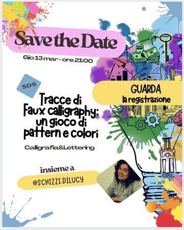REGISTRAZIONE SDS Tracce di Faux Calligraphy: un gioco di pattern e colori