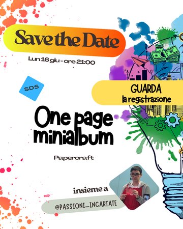 REGISTRAZIONE SDS - One page minialbum