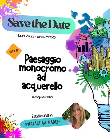 SDS - Paesaggio monocromo ad acquerello