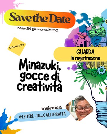 REGISTRAZIONE 00Patty - MINAZUKI, gocce di creatività