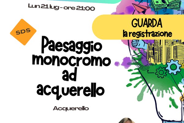 REGISTRAZIONE SDS - Paesaggio monocromo ad acquerello