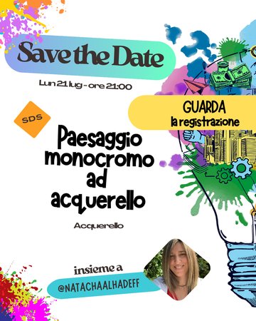 REGISTRAZIONE SDS - Paesaggio monocromo ad acquerello