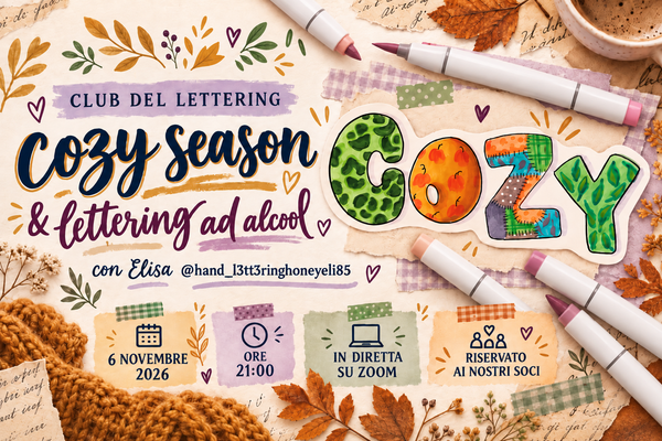 Cozy season & Lettering ad alcool