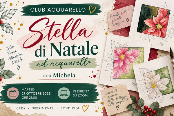 Stella di Natale ad acquarello