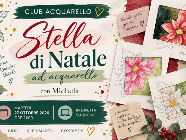 Stella di Natale ad acquarello