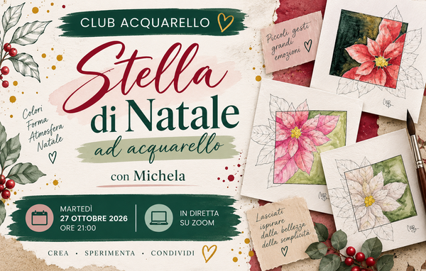 Stella di Natale ad acquarello