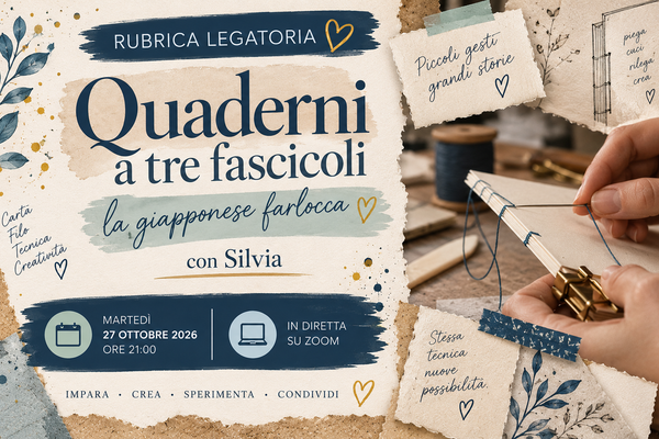 Legatoria creativa -Quaderno a 3 fascicoli... la giapponese farlocca