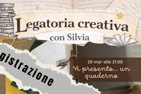 REGISTRAZIONE Legatoria creativa - Vi presento... un quaderno