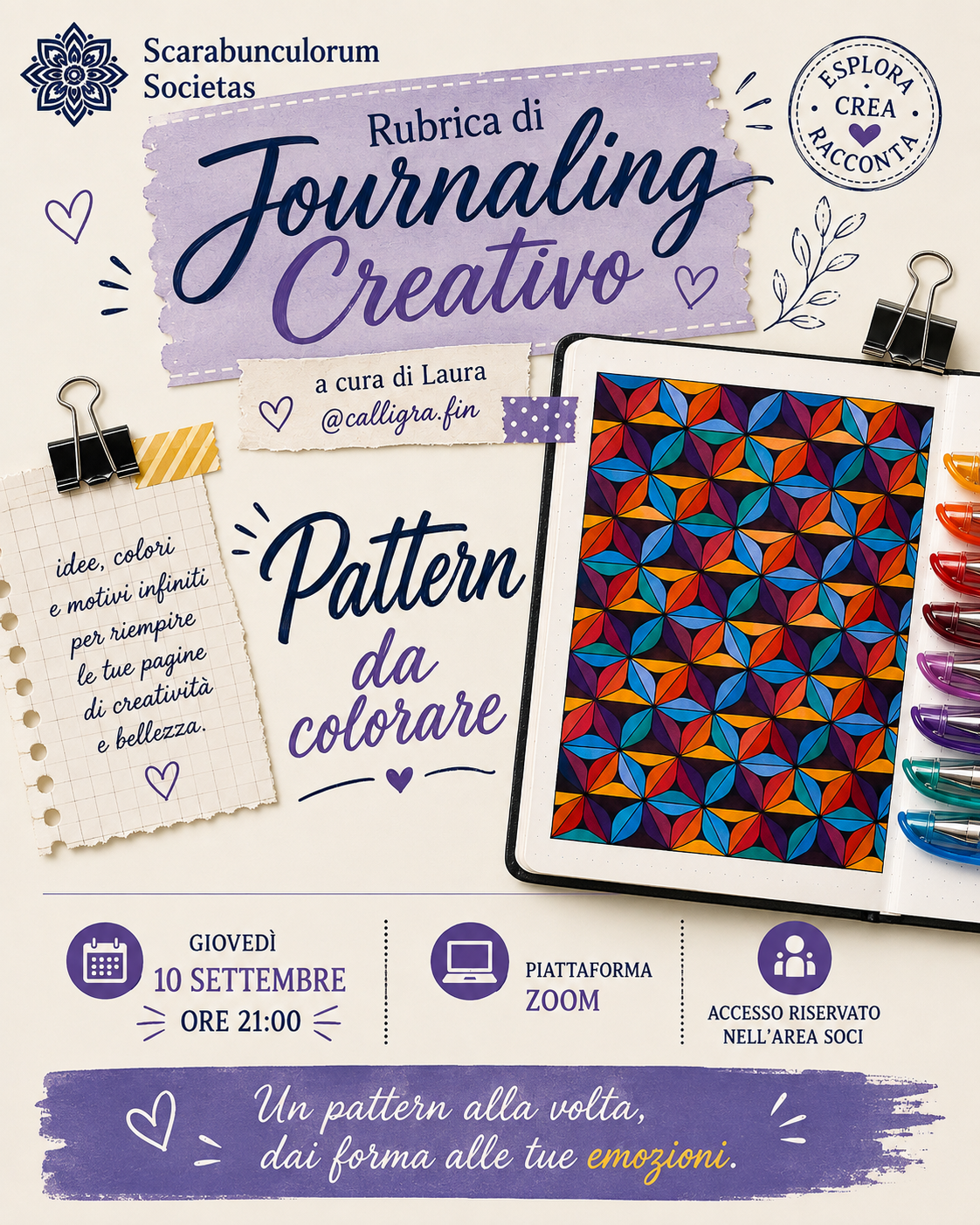 Journaling Creativo - Pattern da colorare