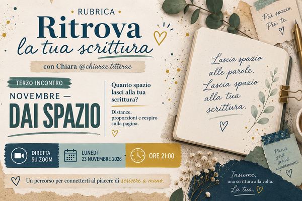 Ritrova la tua scrittura - Dai spazio