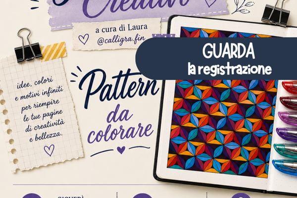 REGISTRAZIONE Journaling Creativo - Pattern da colorare